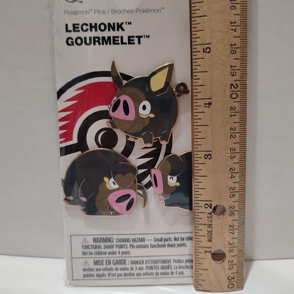 Pokemon TCG 3 Lechonks Enamel Pins Set Official Nintendo Lapel Badge Figures - Picture 2 of 6